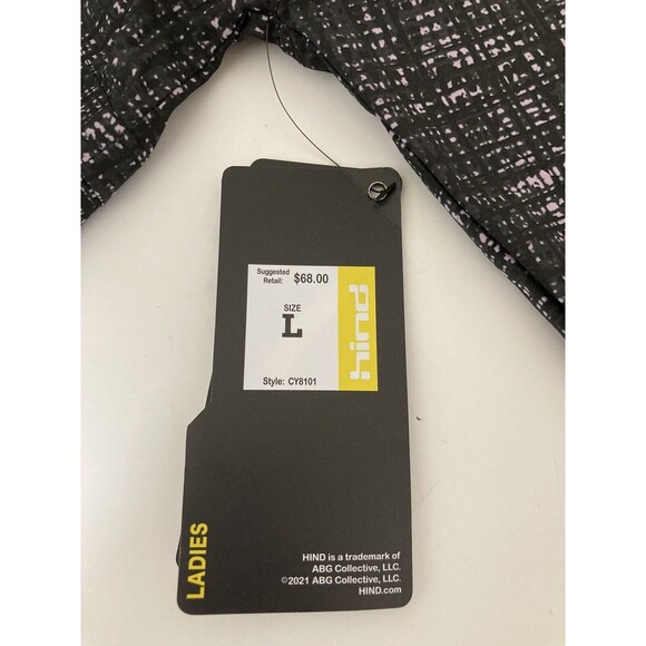 HIND Womens Running Jacket L  Hooded Black Purple Solace Reflective Active Wear - Picture 10 of 14